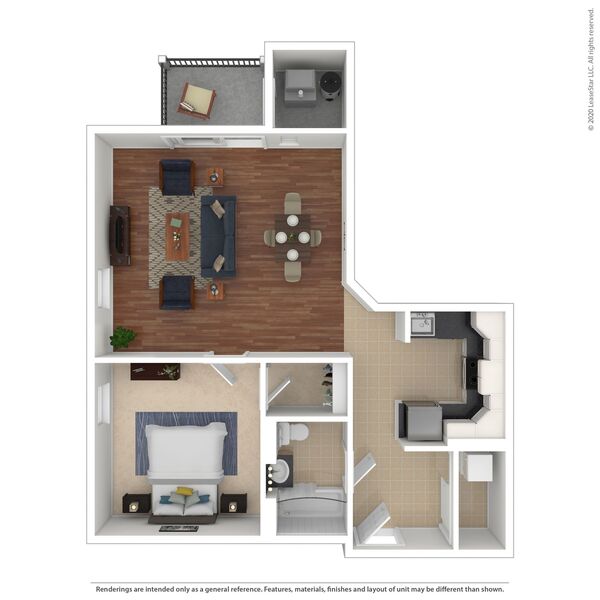 A2 - 1 bed/1 bath