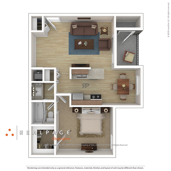 One Bedroom <br> One Bathroom