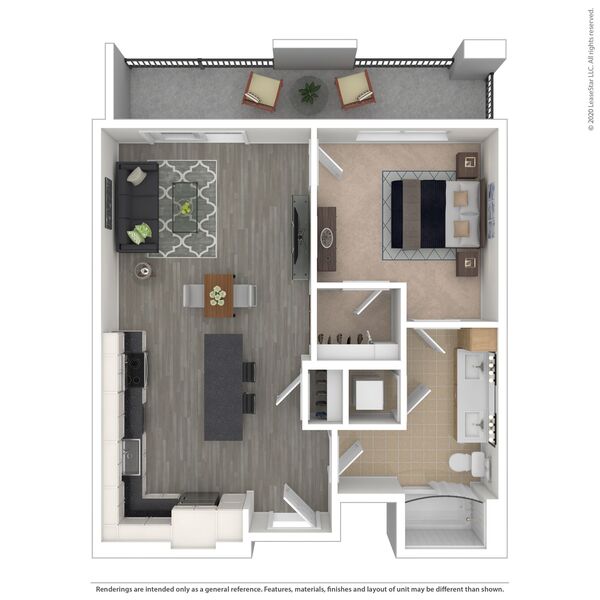 1 Bed / 1 Bath - A1.05