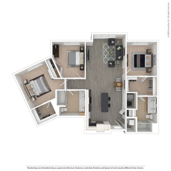 3 bed/2 bath - F1.1