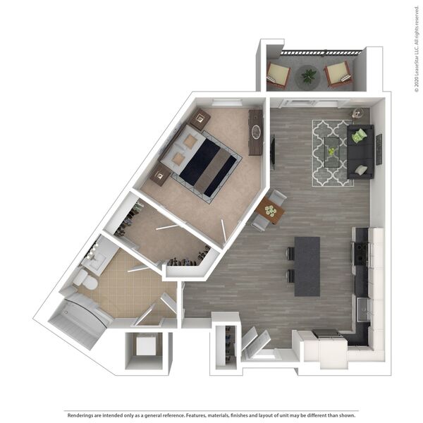 1 Bed / 1 Bath - A3