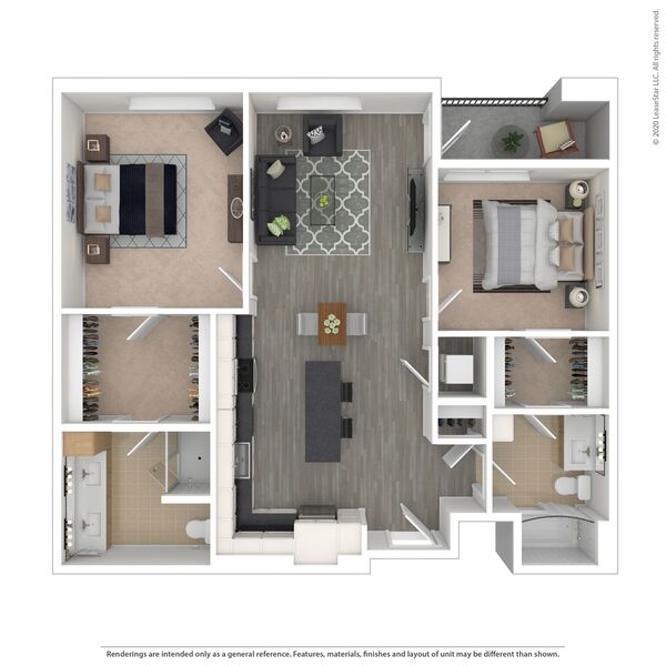 2 bed/2 bath - D01.12