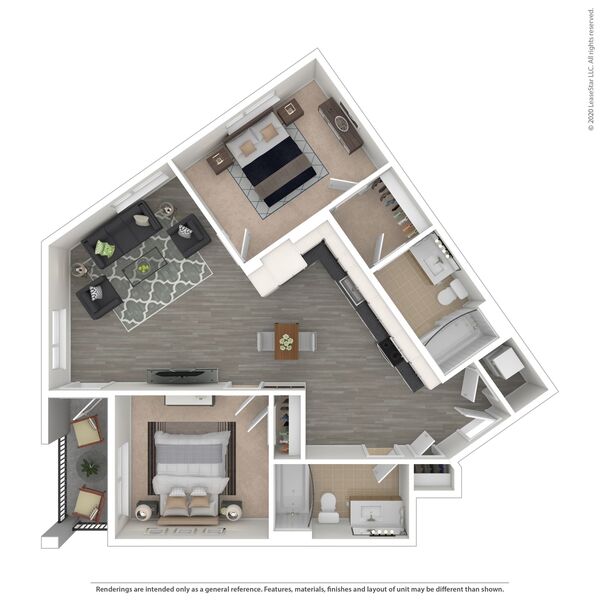 2 bed/2 bath - D04