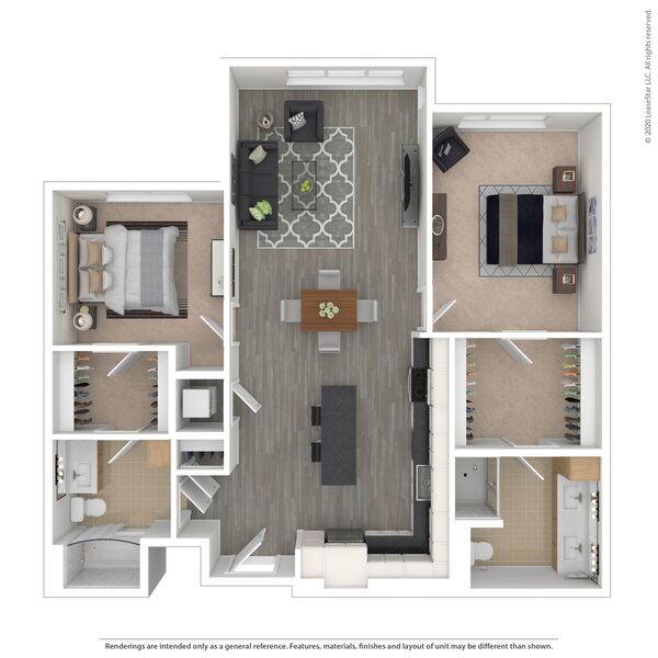 2 bed/2 bath - D01.08