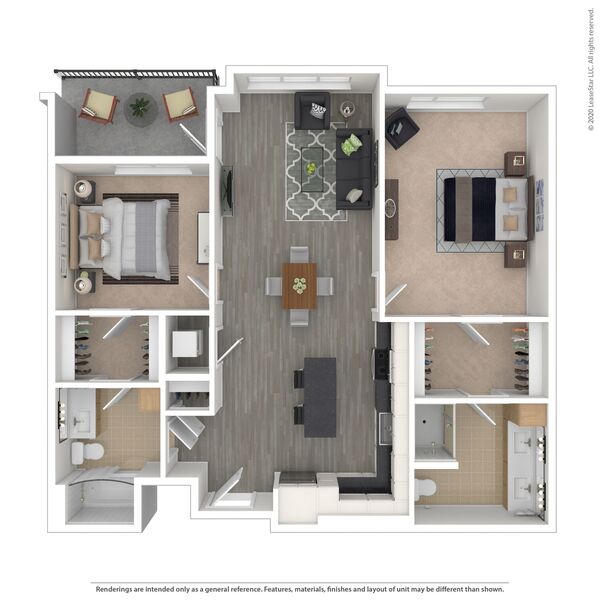 2 bed/2 bath - D01.13