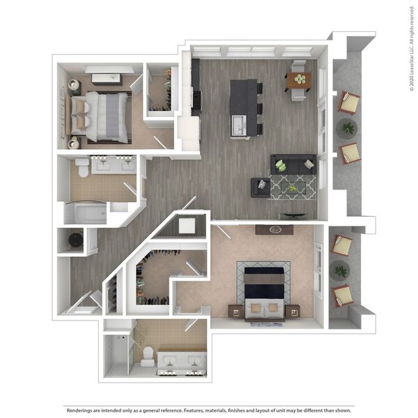 2 bed/2 bath - D06