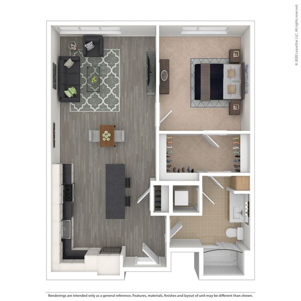 1 Bed / 1 Bath - A1.12
