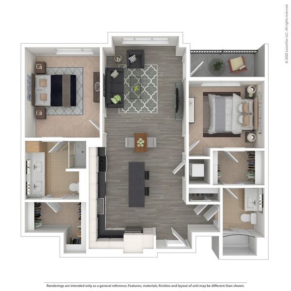2 bed/2 bath - D01