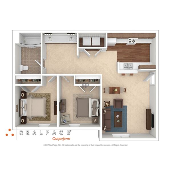 2 Bedroom (698 SQFT)