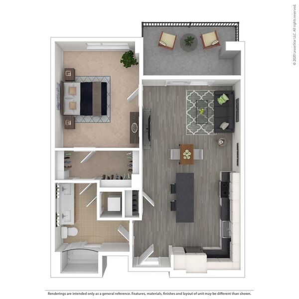 1 Bed / 1 Bath - A1.15