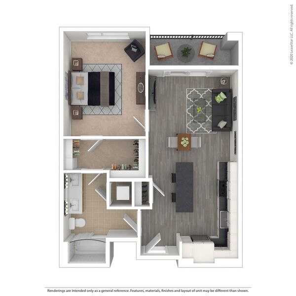 1 Bed / 1 Bath - A1.13