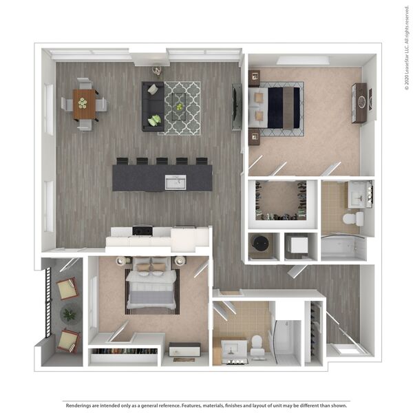 2 bed/2 bath - D03.1