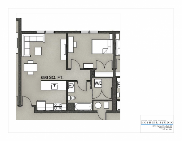 1 BR/1BTH NE 696sf
