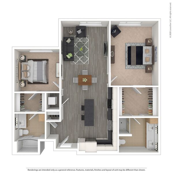 2 bed/2 bath - D01.03