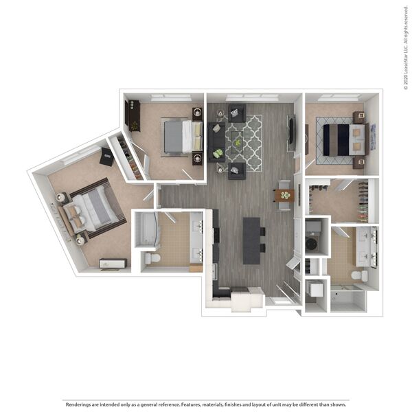 3 bed/2 bath - F1