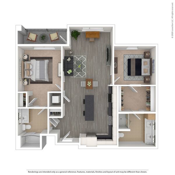 2 bed/2 bath - D01.10
