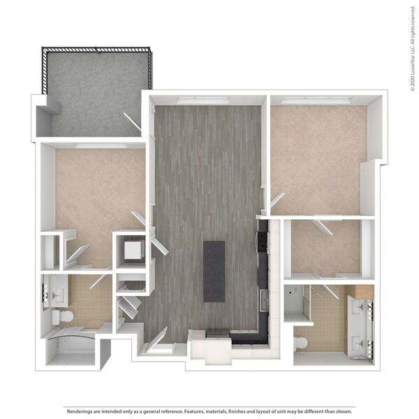 2 bed/2 bath - D01.07