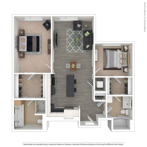 2 bed/2 bath - D01.02