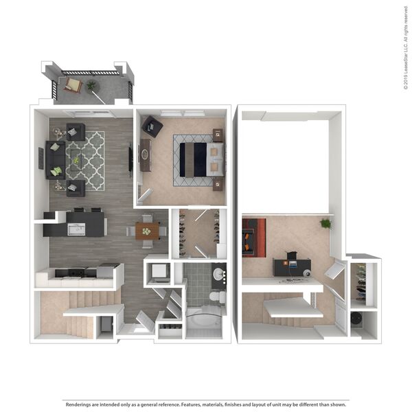 1 Bedroom/1 Bath with Loft - A10 Loft
