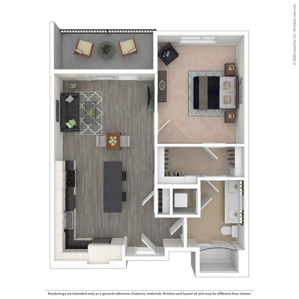 1 Bed / 1 Bath - A1.16