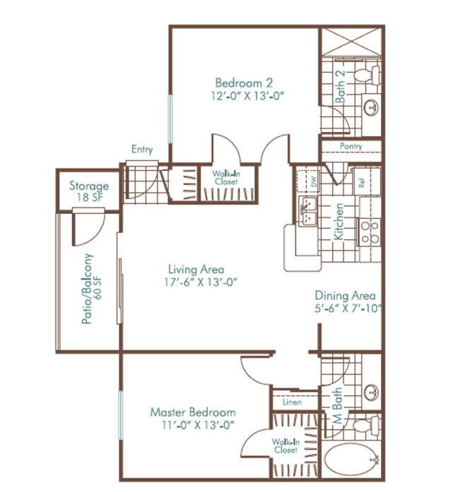 Two Bedroom A Beds 2 Baths 2 Sq Ft 900 Upgraded White Cabinets