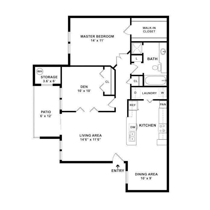 Tempe AZ Apt Floor Plans - 1-Bedroom, 2-Bedroom