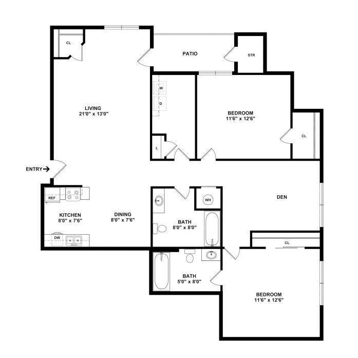 SE Charlotte NC Apt Floor Plans - 1-Bed, 2-Bed & 3-Bed