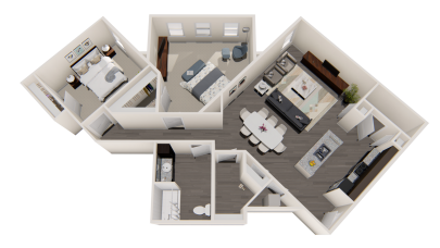 1 Bedroom 1 Bath: Beds - 1: Baths - 1: SqFt Range - 812 to 812