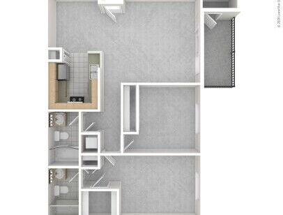 River Run Village - Plan 3 - 2 bed - 2 bath - 947 sf