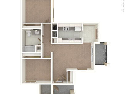 Maple: Beds - 2: Baths - 1: SqFt Range - 942 to 942