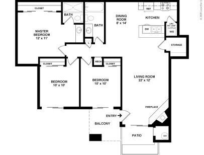 Oak Hill Apartments - 3 Bedroom 2 Bath - 3 bed - 2 bath - 1170 sf