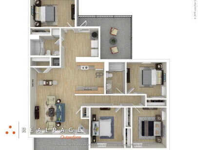 Coffelt-Lamoreaux - 4x2 - 4 bed - 2 bath - 1000 sf