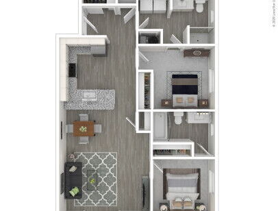 409 On Nine - 2 Bedroom A,B,R,S - 2 bed - 2 bath - 958 sf