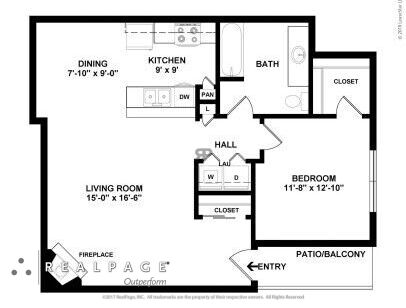 The Landings at Eagleridge Apartments - 1X1 P2 - 1 bed - 1 bath - 784 sf