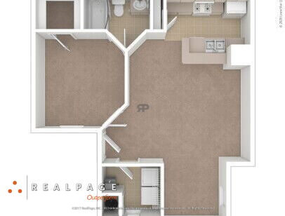 Watauga Woods Apartments - Maple - 1 bed - 1 bath - 698 sf