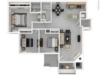 Oak Hill Apartments - 3 Bedroom 2 Bath - 3 bed - 2 bath - 1170 sf