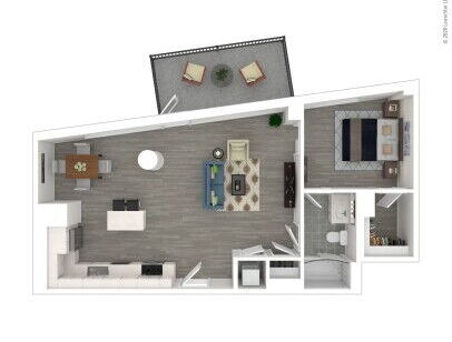 J Linea - A6 - 1 bed - 1 bath - 774 sf