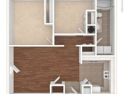 Clarkston Gardens - Belmont - 2 bed - 1 bath - 855 sf