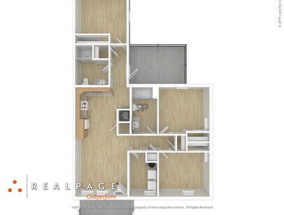 Coffelt-Lamoreaux - 3x2 - 3 bed - 2 bath - 825 sf