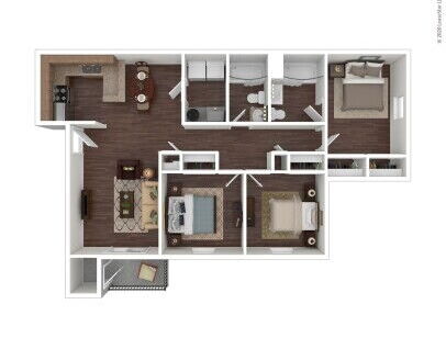 The Boulders - Platinum - 3 bed - 2 bath - 980 sf