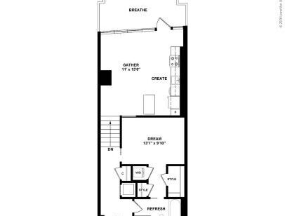 J Linea - JA11.1 - 1 bed - 1 bath - 754 sf