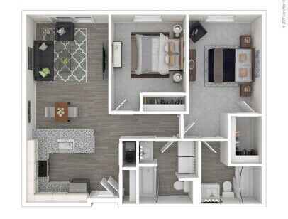 409 On Nine - 2 Bedroom M - 2 bed - 2 bath - 860 sf