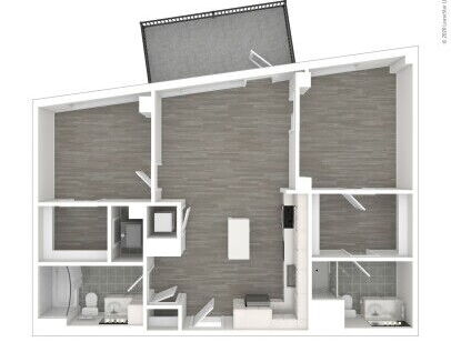 J Linea - D8 - 2 bed - 2 bath - 906 sf