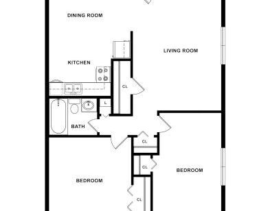 Harold House - Elm - 2 bed - 1 bath - 790 sf