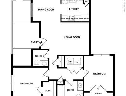 Reflections - Elm - 2 bed - 1.5 bath - 997 sf