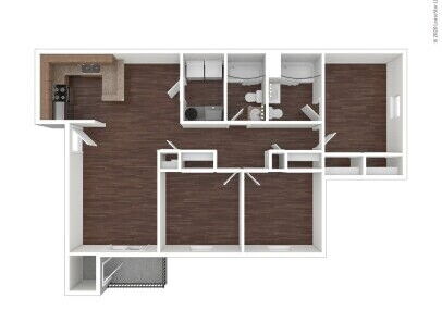 The Boulders - Platinum - 3 bed - 2 bath - 980 sf