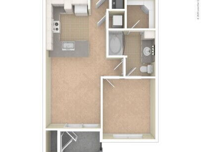 Orleans at Fannin Station - A1 - 1 bed - 1 bath - 636 sf