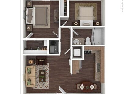 The Boulders - Silver - 2 bed - 1 bath - 682 sf