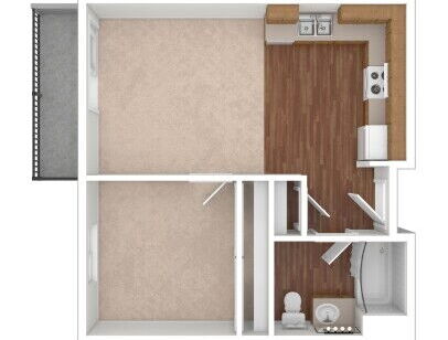 Pioneer Village Retirement Community - Jefferson - 1 bed - 1 bath - 548 sf