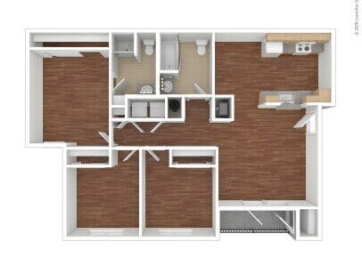 Stonewood Apartments - Benton - 3 bed - 2 bath - 1004 sf